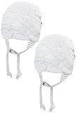 TupTam Baby Erstlingsmütze mit Ohrenklappen 2er Pack, Farbe:...