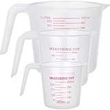ISOLATECH Messbecher Set Kunststoff klein 250ml 500ml 1l mit mehreren Skalen...