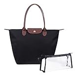 1 Umhängetasche + 1 Kosmetiktasche Groß, Damen Taschen Set, Faltbare...