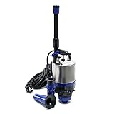 Wiltec Edelstahl Springbrunnenpumpe 50 W 1750 l/h, max. Fontänenhöhe 1,6 m,...