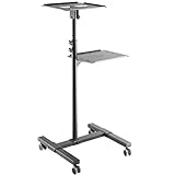 Beamerwagen TS-8 mit 2 Ablage-Ebenen, Gummirollen und komplett aus Metall...