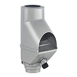 Regenwasserfilter Laubabscheider mit Füllfunktion grau für Blechfallrohre Ø...