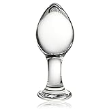 SXOVO Glas Dildo Buttplug Trainer, G-Punkt Stimulator Analplug mit Stoss Kegel...