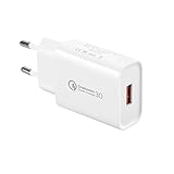 USB Ladegerät, 18W Quick Charge 3.0 Schnellladegerät, USB Stecker Ladestecker...