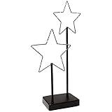 ToCi Deko-Aufsteller Stern mit LED-Beleuchtung | Metall-Leuchter mit 30 LEDs |...