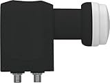 TechniSat Universal-Twin-LNB Black Edition (Wetterschutz, UHD, 4k, Full HD, 3D,...