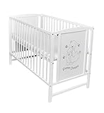 Dedstore-Baby Babybett mit Schaumstoff Matratze 120x60 cm Höhenverstellbar -...