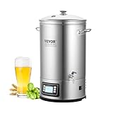 VEVOR Edelstahl Bierbrauanlage Wasserkocher 35 L, Wasserkocher zum Brauen,...