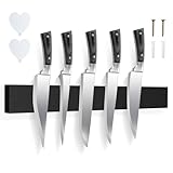 Messerblock Magnetisch 40 cm, Magnetleiste Messer aus Holz mit Supermagneten Und...