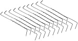 ok4y 10 Stück Räucherhaken Edelstahl Doppelspitz 19 cm gedrillt 2 mm Ø...
