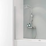 Schulte D1650 01 50 Komfort Duschabtrennung für Badewanne, Alunatur,...
