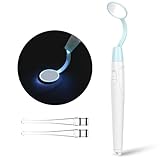 Flintronic Mundspiegel mit LED-Licht, Oral Dental Mirror, Antibeschlag...
