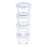 Amazon Basics ABL001 Glasaufbewahrungsbehälter, 4 Stück, 120 ml, transparent...