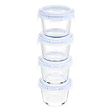 Amazon Basics ABL001 Glasaufbewahrungsbehälter, 4 Stück, 120 ml, transparent...