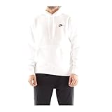 Nike Herren M NSW Club Hoodie Po Bb Sweatshirt, White/White/Black, XL EU