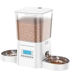 HoneyGuaridan Futterautomat Katze 2 näpfe, Futter für 2 Katzen gleichmäßig...