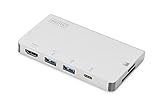 DIGITUS Dockingstation USB3.0/C 6Port Travel Dock 4K Silber
