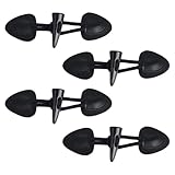 Dewocke 4 Paar Leder Knebelknöpfe Schwarz, Hornknöpfe zum Annähen,...