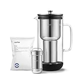 Aarke Purifier, Wasserfilterkaraffe aus Glas und Edelstahl, 2.4L, Aarke Pure...