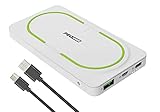 Pro User 2-in1-Powerbank 10000 mAh mit induktiver kabelloser QI Ladefunktion:...