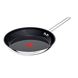 Tefal Nordica Edelstahl-Keramikpfanne 28 cm, Antihaftversiegelung, integrierter...