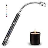 VEHHE Lichtbogen Feuerzeug Elektrisch, USB Aufladbares Elektro LED-Display...
