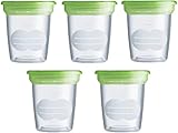 MAM Set mit 5 Behältern für Milch und Lebensmittel, robust und sterilisierbar,...