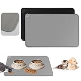 FHISKUNYU 2er Set Silikon-Futtermatten für Hunde und Katzen | 48 x 30 cm |...