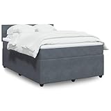 vidaXL Boxspringbett, Doppelbett mit Matratze Matratzenauflage, Bettgestell mit...