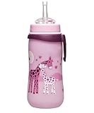 NIP Strohhalmbecher Straw Cup ab 1 Jahr, auslaufsichere Kindertrinkflasche mit...