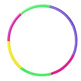 MUNSKT Zusammenklappbarer Hula-Hoop-Reifen aus Kunststoff, 7 Abschnitte, bunt,...