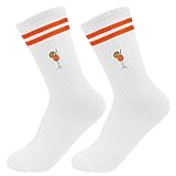 HUKUMA Bestickte Aperol Spritz Socken,Lustige Sportsocken,Aperol Kostüm...