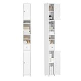 SoBuy Bad Hochschrank mit Verstellbare Ablagen Badschrank Badzimmerschrank...