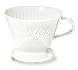Creano Porzellan Kaffeefilter XXL (Weiß) für Filtertüten Gr. 4 und 6, ca....