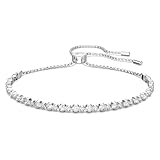 Swarovski Matrix Trilogy Armband, Weiss, Rhodiniert