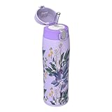 Super Sparrow Edelstahl Trinkflasche mit Strohhalm, Trinkbecher - 500ml - BPA...