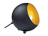 Reality Leuchten Tischleuchte Billy R50101032, Metall schwarz matt/goldfarbig,...