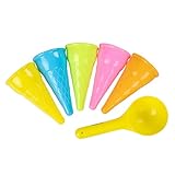Idena 40376 - Sandspielzeug Set 6-teilig, Eiscreme mit Löffel, farbenfrohe...