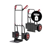 Pallit DIABLO-F Sackkarre klappbar 200 kg Stahl ergonomischer Transportwagen...