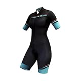 Kurzärmeliger Damen-Skinsuit für Triathlon, Fahrrad, Rennsport, Laufanzug,...