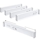 DIMJ 5er Set Verstellbarer Schubladentrenner (32.6-56cm) Kunststoff,...