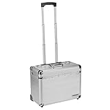 Business Trolley Pilotenkoffer Laptopfach TSA Schlösser Aluminium Oberfläche...