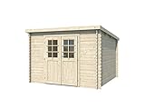 Woodtex Holz Gartenhaus Blockbohlenhaus CA2974 | Wandstärke 28 mm |...