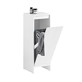 SoBuy Wäscheschrank mit ausklappbarem Wäschesack Wäschesammler Wäschekorb...