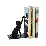 balvi Buchstütze Fishing Cat Schwarz Farbe bookend mit dekorativer Figur Katze...