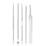 Rnitle Mitesserentferner Komedonenquetscher Set, Akne Whiteheads,Blackhead...