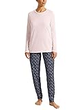 Uncover by Schiesser Damen Pyjama Lange mouwen Schlafanzug Langarm, Rosé, 40 EU