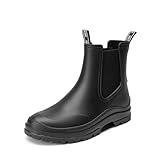 DREAM PAIRS Stiefel Damen Gummistiefel Damen Halbhoch Chelsea Boots Damen Frauen...