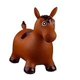 Relaxdays 10024991_93, braun Hüpftier Pferd, inklusive Luftpumpe, Hüpfpferd...