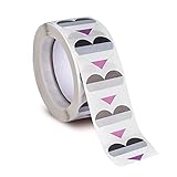 500 Asexual Heart Shaped Sticker Pack für LGBTQ Pride Paraden und Events